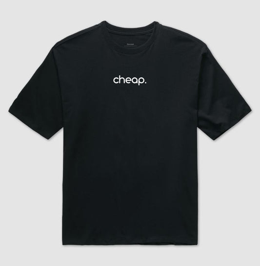 CAMISETA OVERSIZED ESTAMPA "CHEAP" - PRETA