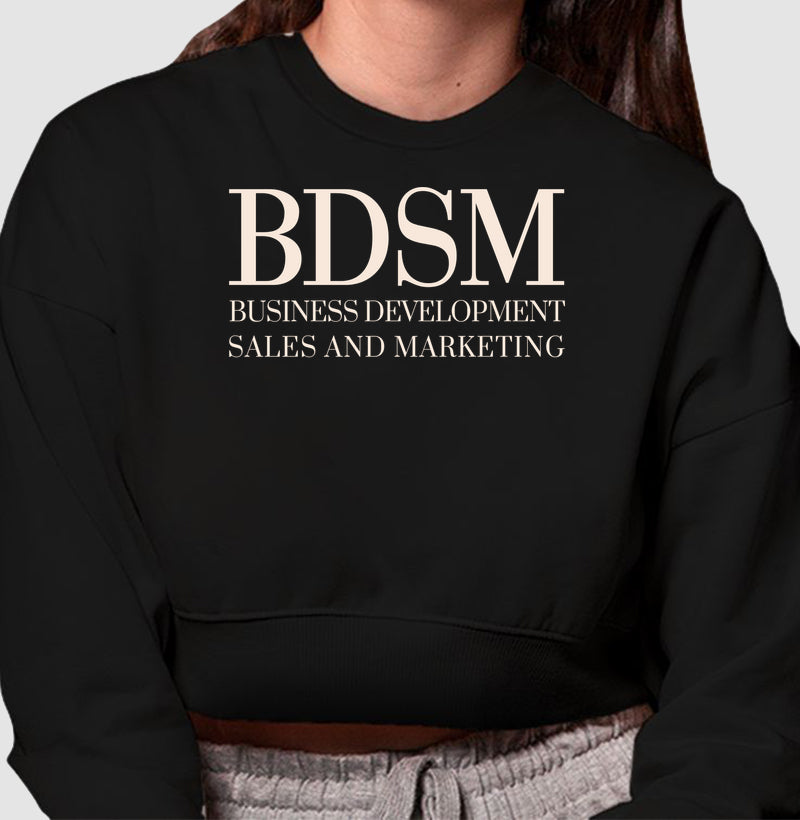 MOLETOM CROPPED BDSM - PRETA