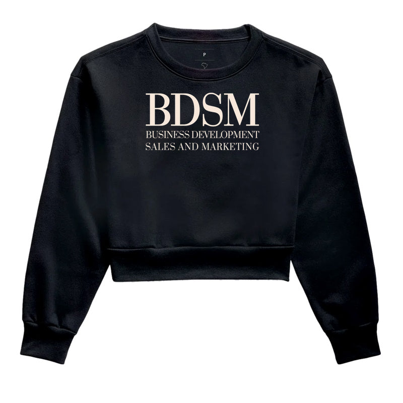MOLETOM CROPPED BDSM - PRETA