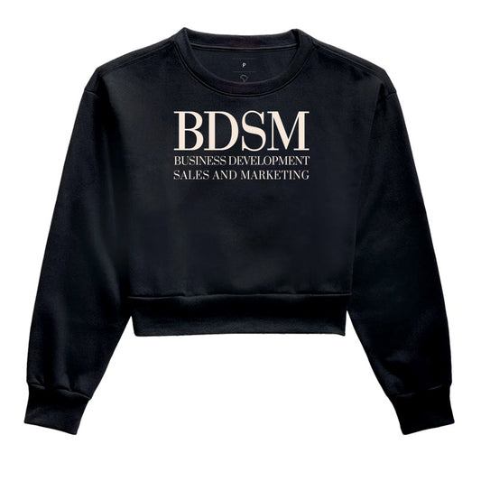MOLETOM CROPPED BDSM - PRETA