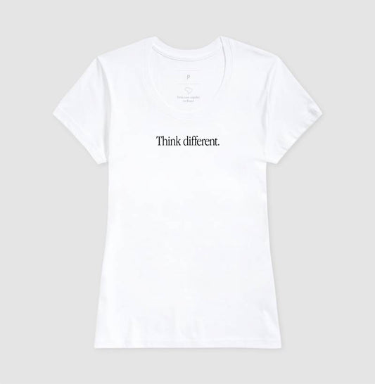 Camiseta Think Different - Branca